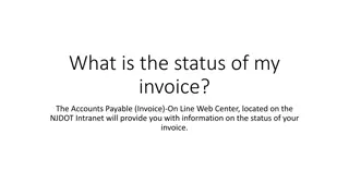 Check Invoice Status on NJDOT Intranet