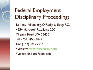 Federal Employment Disciplinary Proceedings and Union Stewards Overview