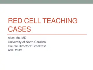 Red Cell Teaching Cases: Anemia Evaluation and Differential Diagnosis