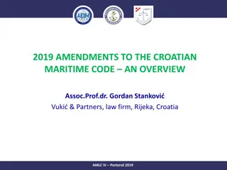 Overview of 2019 Amendments to the Croatian Maritime Code