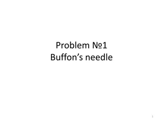 Buffon's Needle Experiment for Estimating Constants