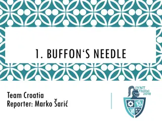 Buffon's Needle Experiment: Probability Estimation through Sticks Crossing Lines