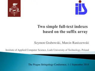 Advances in Full-Text Indexing Using Suffix Arrays