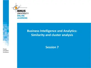 Similarity and Cluster Analysis in Business Intelligence and Analytics