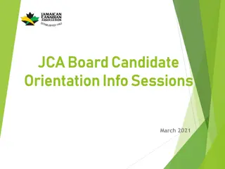 JCA Board Candidate Orientation Sessions and Community Engagement Initiatives