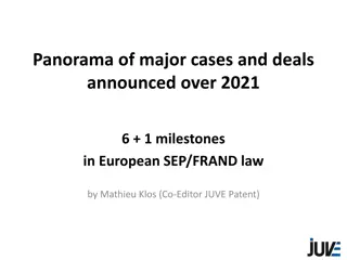 Key Milestones in European SEP/FRAND Law in 2021