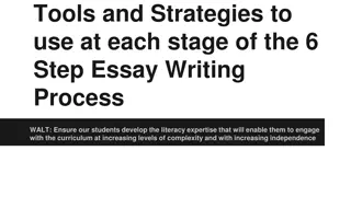 Tools and Strategies for Essay Writing Process