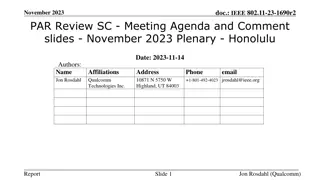 IEEE 802.11-23-1690r2 November 2023 PAR Review Summary