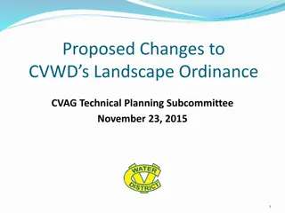 Proposed Changes to CVWD's Landscape Ordinance - November 2015