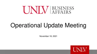 **Operational Update Meeting Highlights - November 2021**