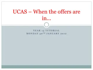 UCAS Offers and Replies Process for Year 13 Students