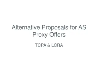 Proposal for AS Proxy Offer Optimization