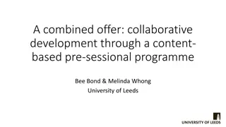 Collaborative Development Through a Content-Based Pre-Sessional Programme at University of Leeds