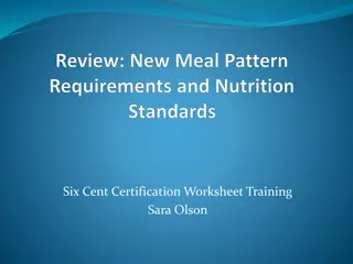 School Nutrition Certification Worksheets and Guidelines