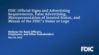 Maintaining Public Confidence: FDIC Signs and Advertising Webinar