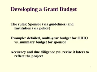 Developing a Grant Budget Guidelines and Process