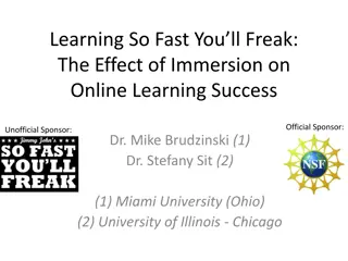 Immersion Education for Online Learning Success