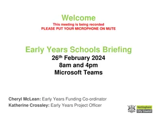 Early Years Schools Briefing - Feb 26th, 2024