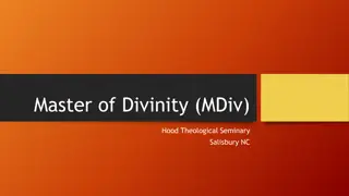 Master of Divinity (MDiv) Program at Hood Theological Seminary