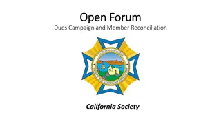 California Society Membership and Dues Reconciliation Processes