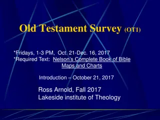 The Old Testament: Survey and Study