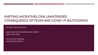 Unintended Consequences of Texas Bar Covid-19 Shutdowns