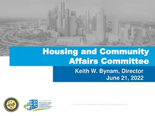 City of Houston Housing and Community Development Department Programs Update