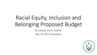 Proposed Budget for Racial Equity, Inclusion, and Belonging Initiatives