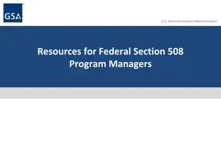 GSA Section 508 Transition Guide for Federal Program Managers