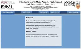 Investigating Relationship Between Personality and Music Acoustic Features