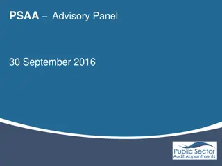 PSAA Advisory Panel Meeting Summary - September 2016