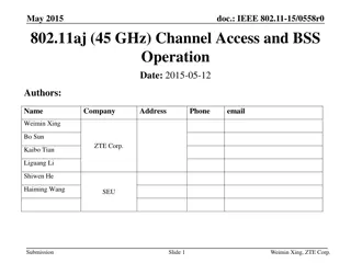 802.11aj 45 GHz Channel Access and BSS Operation Framework Proposal