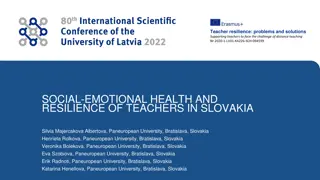 Supporting Teacher Resilience in Slovakia: Challenges and Solutions