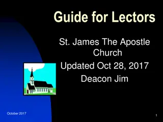 Insights on Lectors and Liturgical Celebrations at St. James the Apostle Church