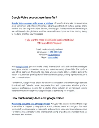 How to Set Google Voice Accounts