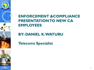 Enforcement & Compliance Presentation to New CA Employees