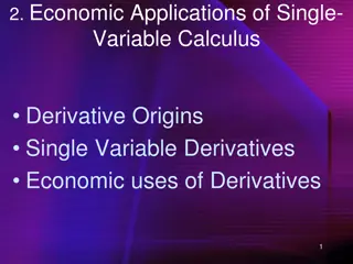 Economic Applications of Single-Variable Calculus Derivatives in Economics