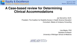 Case-Based Review for Clinical Accommodations in Health Science Education