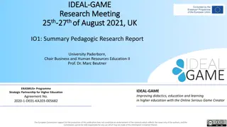 Improving Education Through Online Serious Game Creator Research Report