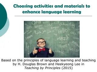 Enhancing Language Learning through Effective Classroom Practices