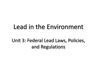 Federal Lead Laws and Regulations Overview