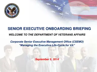 Senior Executive Onboarding Briefing at the Department of Veterans Affairs