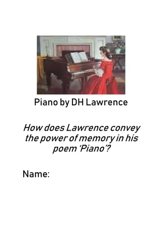 Exploring the Power of Memory in DH Lawrence's 