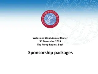 Sponsorship Packages Available for Wales and West Annual Dinner