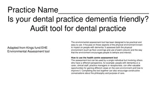 Dementia-Friendly Dental Practice Environmental Audit Tool