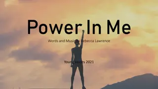 Empowering Lyrics of 'Power In Me' by Rebecca Lawrence - Young Voices 2021