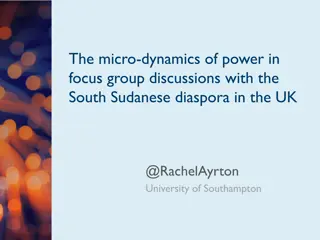 Power Dynamics in Focus Group Discussions with South Sudanese Diaspora in the UK