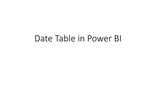 Mastering Date Tables in Power BI