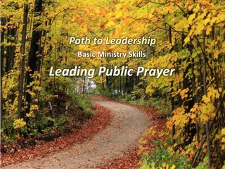 Enhancing Your Leadership Skills in Public Prayer