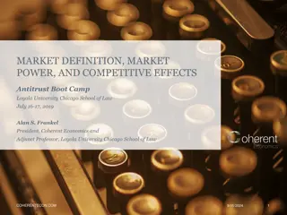 Antitrust Laws: Market Definition and Power Analysis